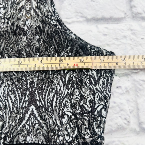 Athleta Womens XL Grey Patterned Sleeveless Dress Modal Spandex Casual - Picture 6 of 10
